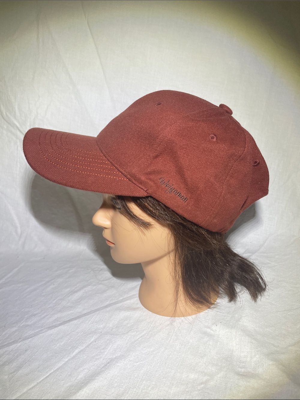 Women's Burnt Orange Baseball Cap with Subtle Script Detail
